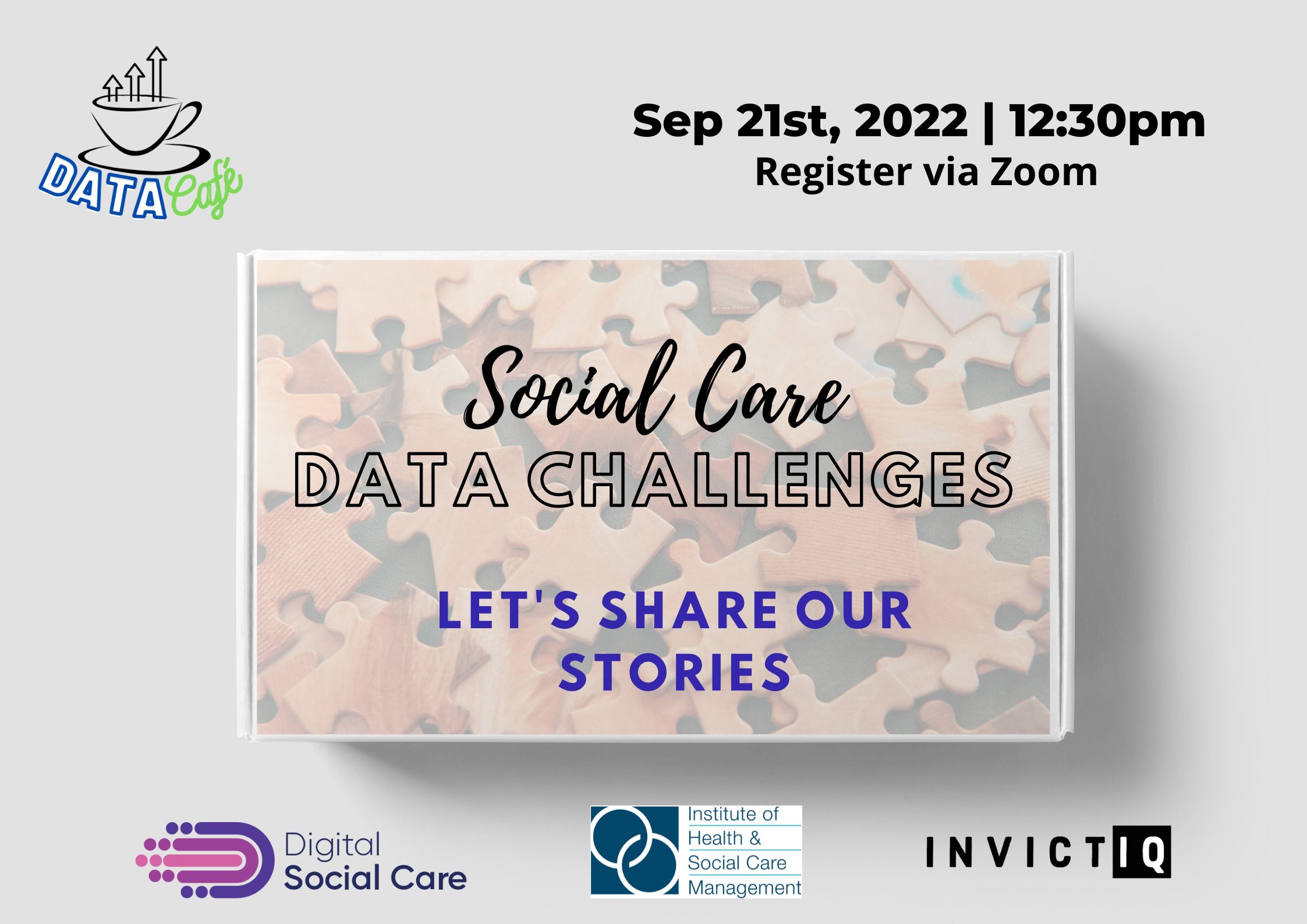 Date Café Session 5 : Social Care Data Challenges – Let’s share our stories!